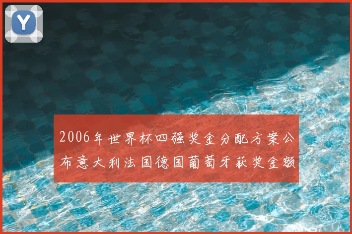 2006年世界杯四强奖金分配方案公布意大利法国德国葡萄牙获奖金额